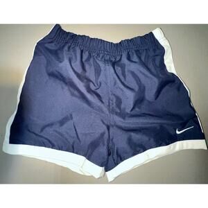 Nike Navy Shorts White Trim Girls 6X GUC